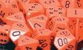 Dice Polyhedral: Opaque: Orange/Black