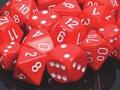 Dice Polyhedral: Opaque: Red/White