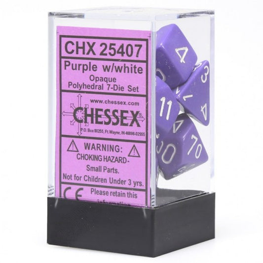 Dice Polyhedral: Opaque: Purple/White