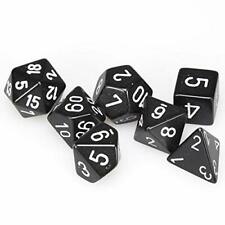 Dice Polyhedral: Opaque: Black/White