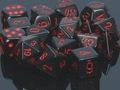 Dice Polyhedral: Opaque: Black/Red