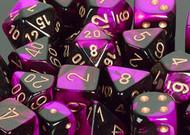Dice Polyhedral: Gemini: Black Purple/Gold