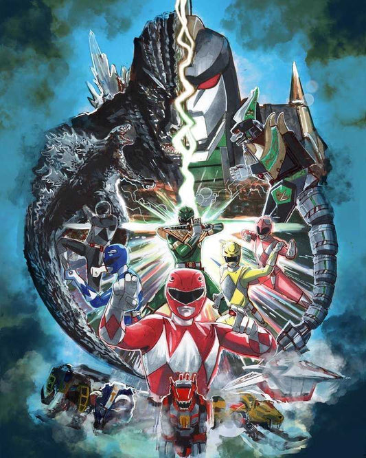Godzilla vs Mmpr #4 (Of 5) Cover B Draper-Ivey
