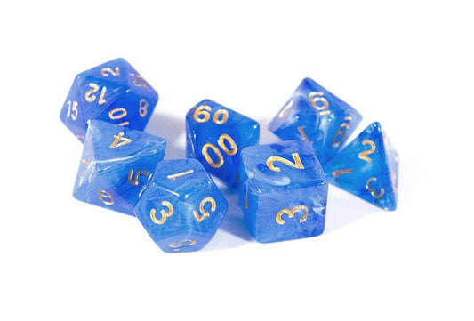 Dice Polyhedral: Vortex: Blue/Gold