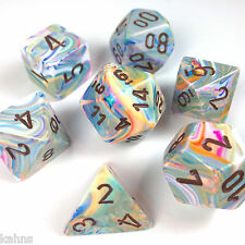 Dice Polyhedral: Festive: Vibrant/Brown