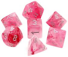 Dice Polyhedral: Ghostly Glow: Pink/Silver