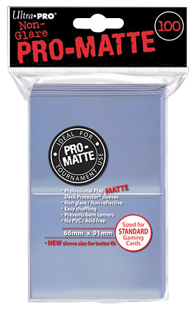 Pro-Matte Standard Size Deck Protector Sleeves: Clear (100)