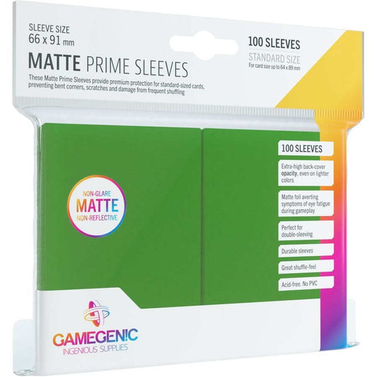 Gamegenic Matte Prime Sleeves: Green