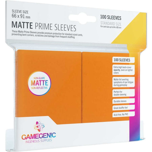 Gamegenic Matte Prime Sleeves: Orange